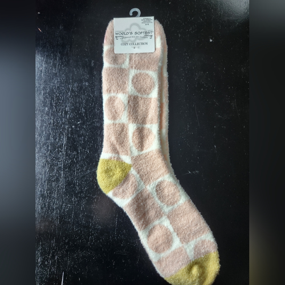 Cozy Collection Peach and Yellow Socks